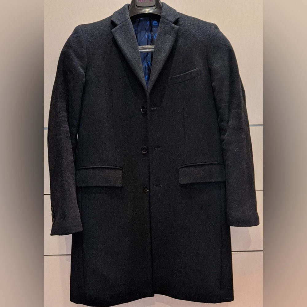 Boys all wool, Renato Piccardi fashion/dress coat, grey, size 16